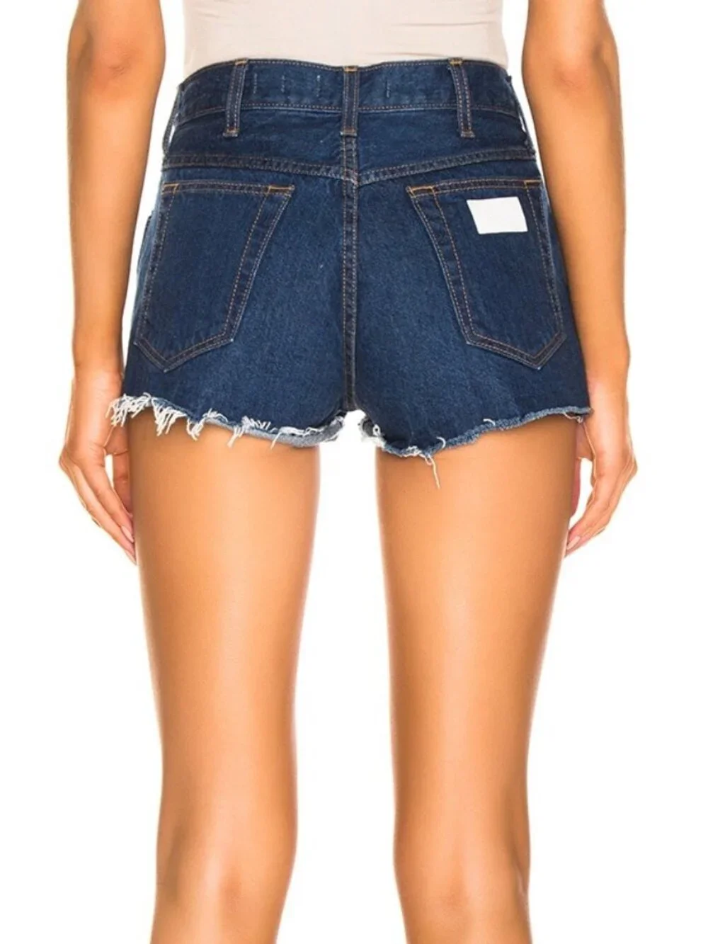 Re/Done Double Needle Western Shorts - Dark Wash - Size 26